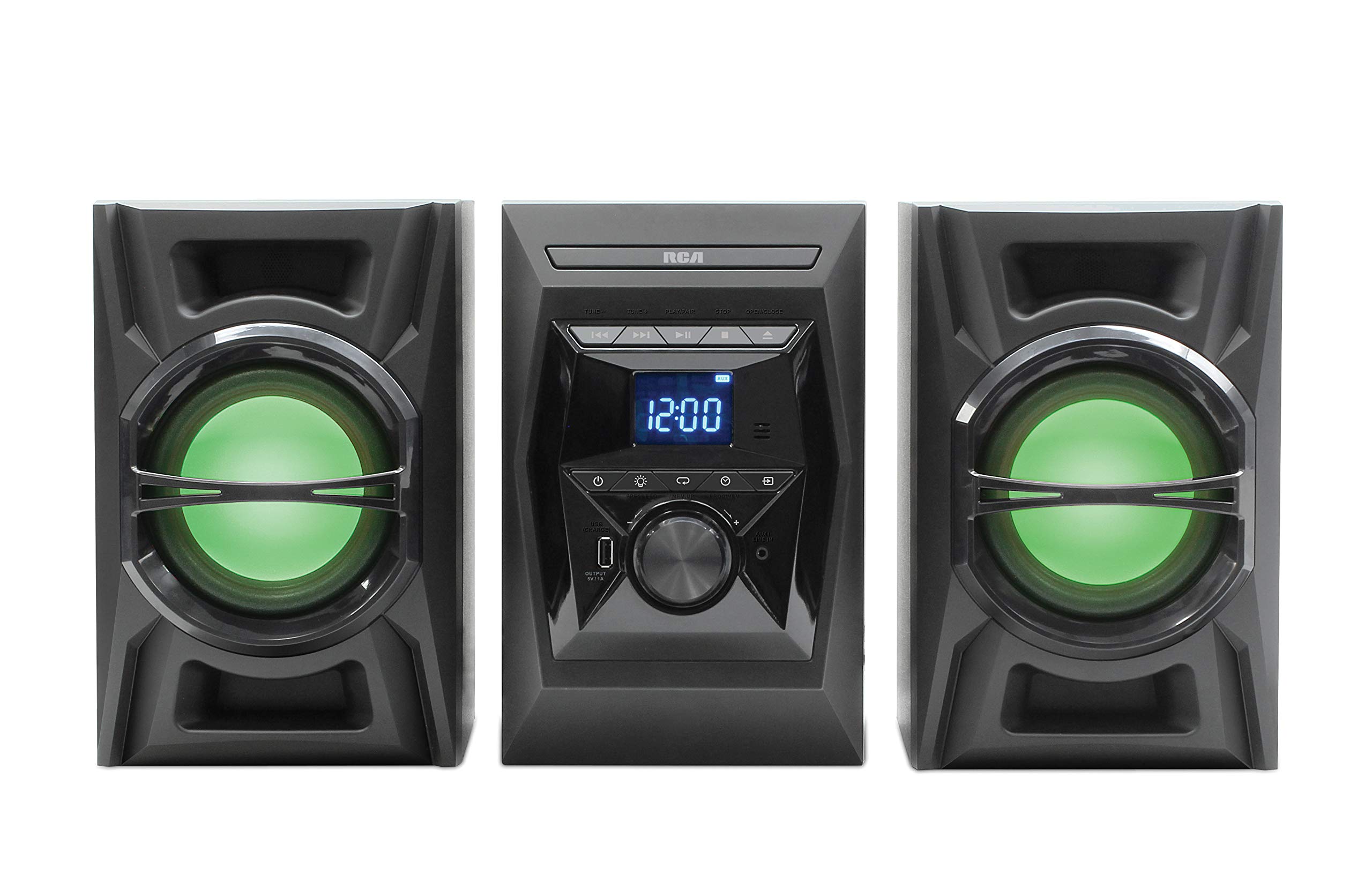 Buy RCA (RS3698BL) 100W CD Stereo Audio Shelf System with Bluetooth