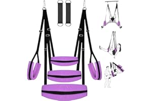 Sex Swing, BDSM Sex Toys Adult Sex Swings with Hanging Door Straps Widened Thick Padding Hardware Buckles Adjustable Sling, S