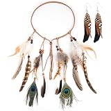Bohemian Stirnband Mit Quasten & Feder - Handgefertigtes Haarband Im Hippie-Style