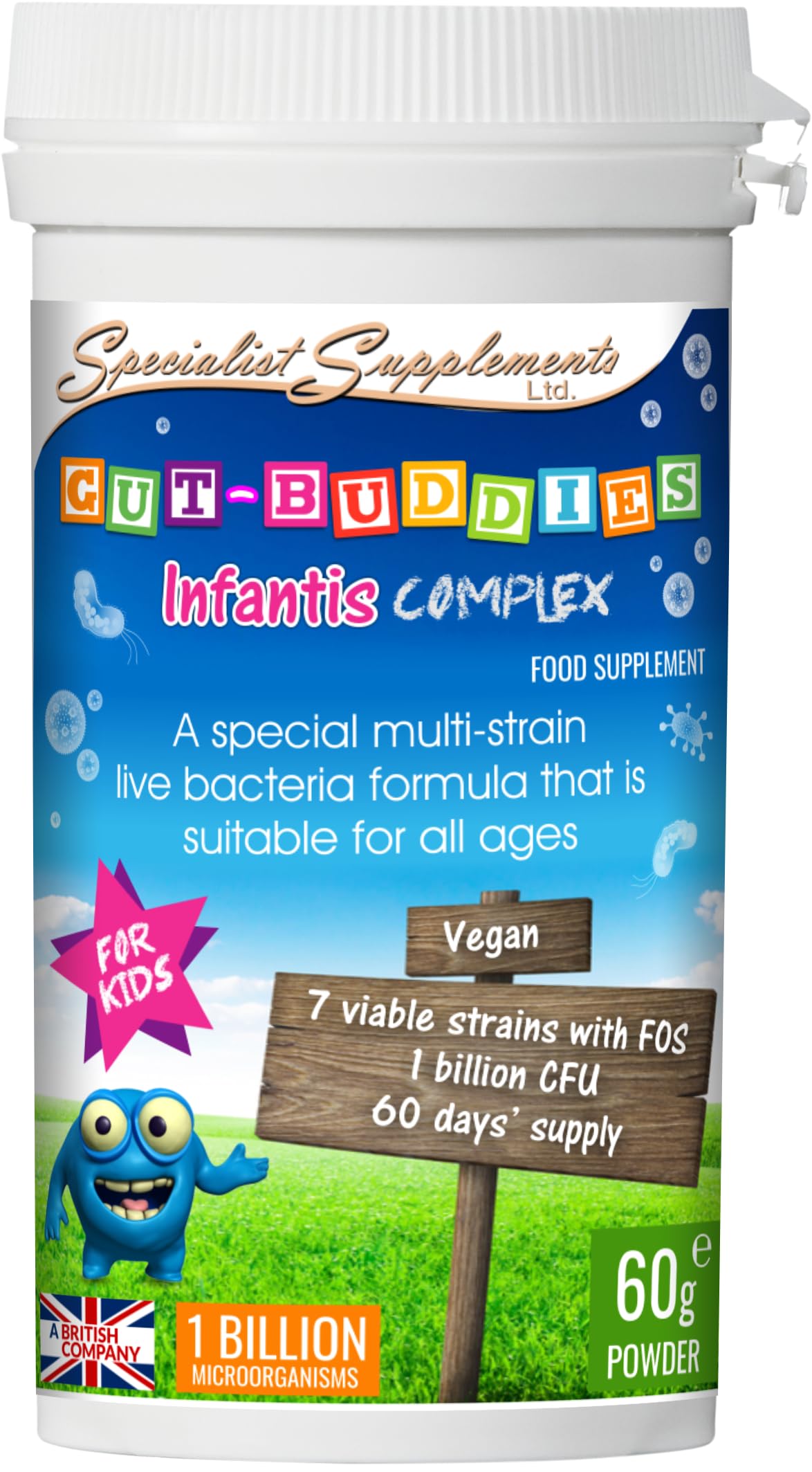 Specialist Supplements Gut Buddies Infantis Complex for Kids 60g Powder