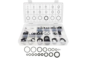Boatsea 225pcs Rubber O Ring Assortment Kits 18 Sizes Sealing Gasket Washer Made of Nitrile Rubber NBR for Automotive Repair, Plumbing and Faucet, Air or Gas Connections, Resist Oil and Heat O-Rings
