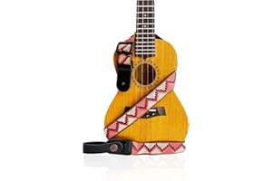 Ranloesa Premium Adjustable Ukulele Strap, Stylish Uke Straps Drill or No Drill Shoulder Harness Strap for All-Size Ukuleles