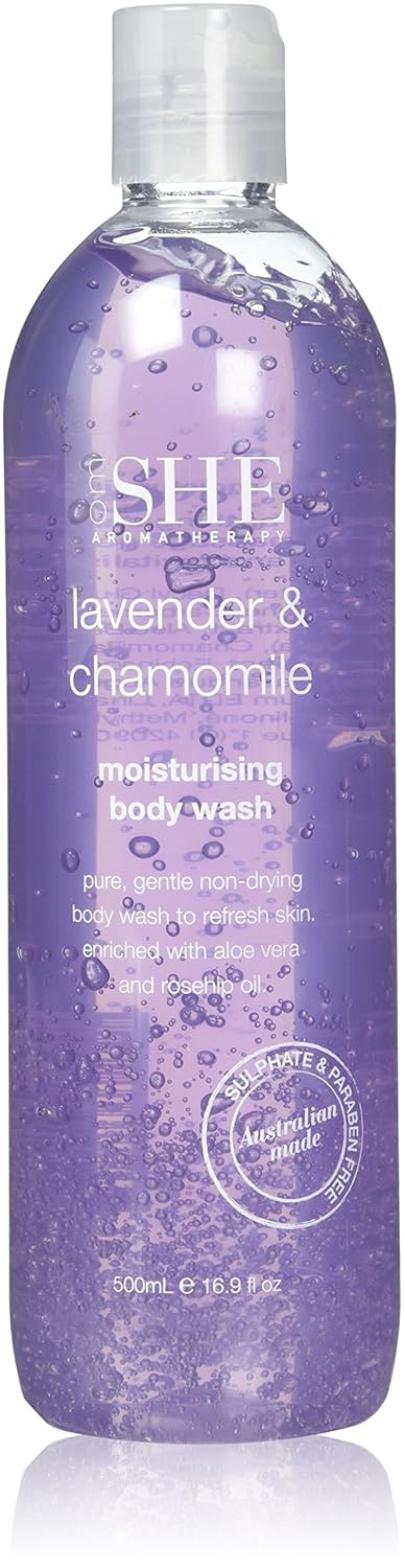 om SHE Aromatherapy Moisturizing Rosehip Oil Body Wash Ocean Mist : Beauty