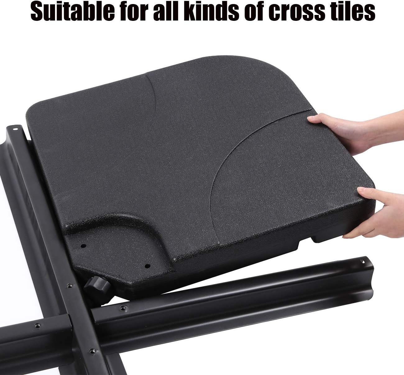 Sunnyglade 4PCS 176LB Square Shaped Water Or Sand Filled Umbrella Base Cantilever Offset Patio Market Umbrella Base Stand with U Locking (Black) : Garden & Outdoor