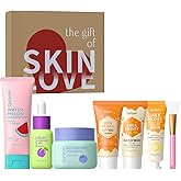 QUIYUM 6PCS Skincare - Skin Care Sets with Watermelon Cleanser, Plum Serum, Blueberry Moisturizer, Milk Honey Peel-Off Mask, Hand Wax, Foot Wax, Hydrating Cleansing Repairing, Ideal Gifts Sets