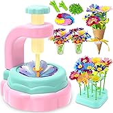 weirtoya Flower Bouquet Craft Kit, DIY Arts and Crafts for Kids 4-6-8, Girls Toys 4-6-8 Flower Making Activity Toy Set for Toddler and Kids, Birthday Gifts for 4 5 6 7 8 Year Old Girls(Purple