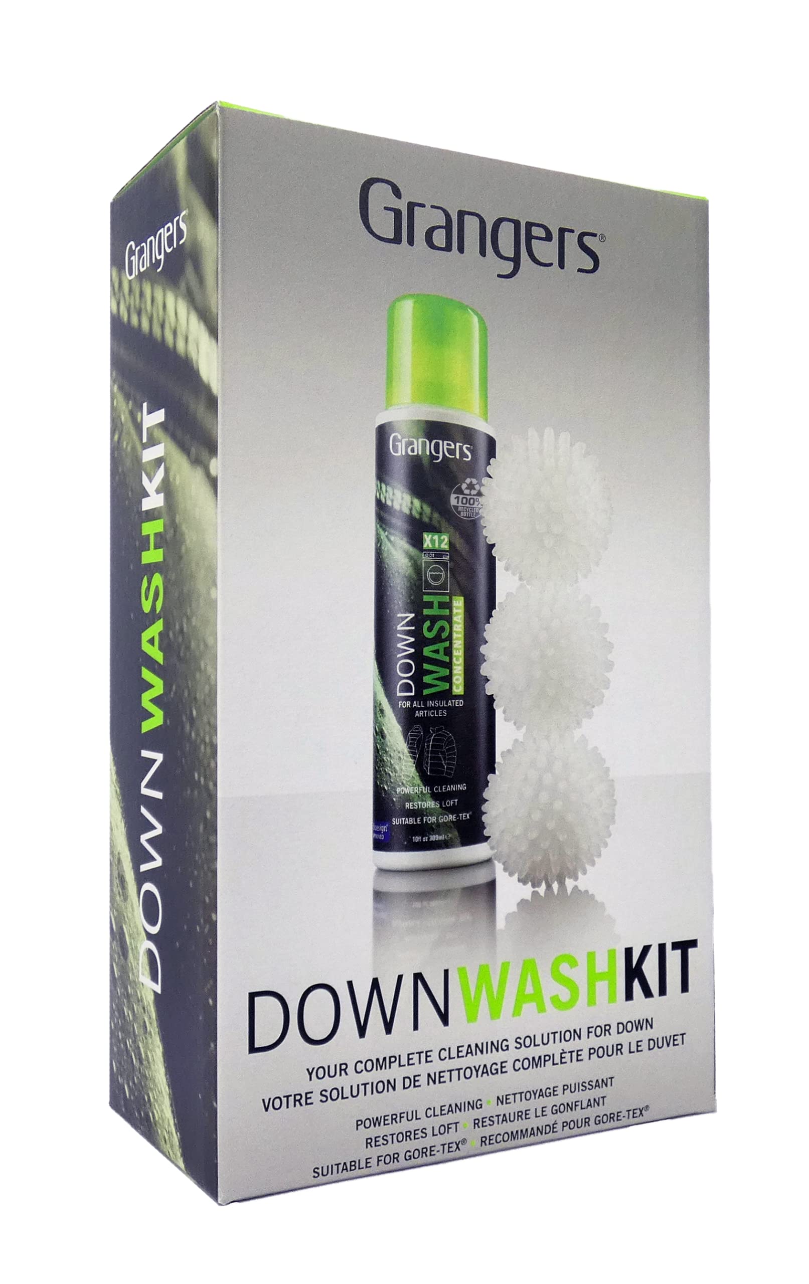 Grangers Down Wash Kit | Cleans, Refreshes and Restores the Loft and Appearance of All Down and Synthetic Down-filled Articles | Down Jacket Wash