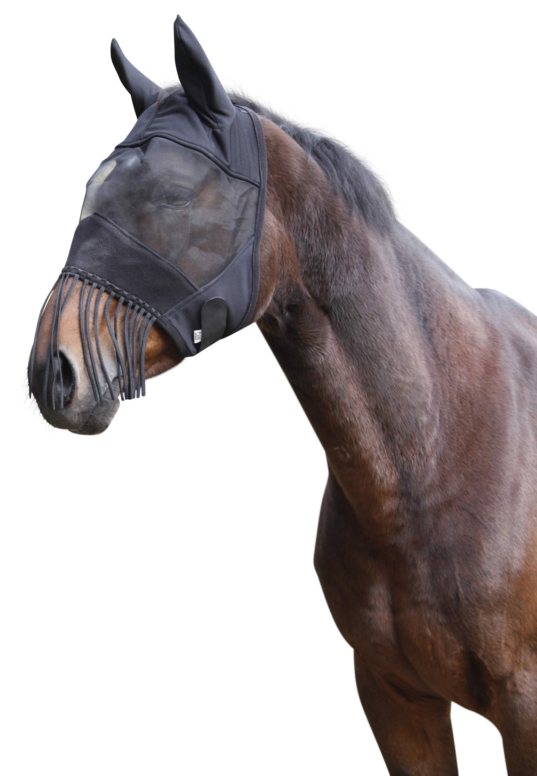 Kerbl fly mask with ear protection and nostril cord