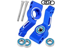 RCMYou RC Aluminum Rear Stub Axle Carriers Upgrades Parts for 1/10 Slash VXL 2WD/Stampede VXL 2WD/Rustler VXL 2WD/Bandit VXL 2WD,w/Bearing,Navy Blue