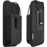 Large Scanner Holster, Rugged Vertical Carrying Case Pouch for Zebra TC75x, TC75, TC70x, TC70, TC72, TC77, M60, MC65, MC67 Mobile Computer Handheld Barcode Scanner Holder with Metal Belt Clip (Black)