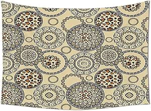 QIAO Tapiz de Estampado Animal Colgante de Pared Patrones de Safari