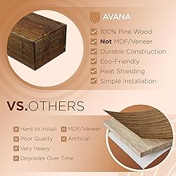 Avana Rustic Fireplace Mantel Shelf 60 Inches