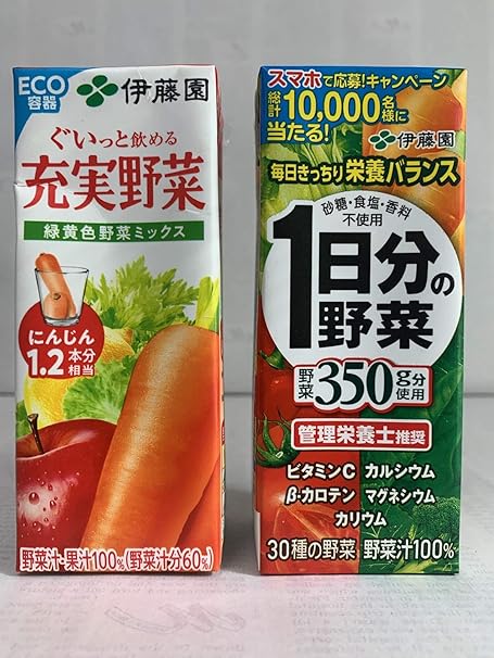 Amazon 伊藤園大人気充実野菜ｼﾘｰｽﾞ飲み比べｾｯﾄ 1日分の野菜 緑黄色野菜ﾐｯｸｽ 各24本ｾｯﾄ 合計48本セット 伊藤園大人気充実 野菜ｼﾘｰｽﾞ飲み比べｾｯﾄ 1日分の野菜 緑黄色野菜ﾐｯｸｽ 各24本ｾｯﾄ 合計48本セット 野菜ジュース フルーツジュース 通販