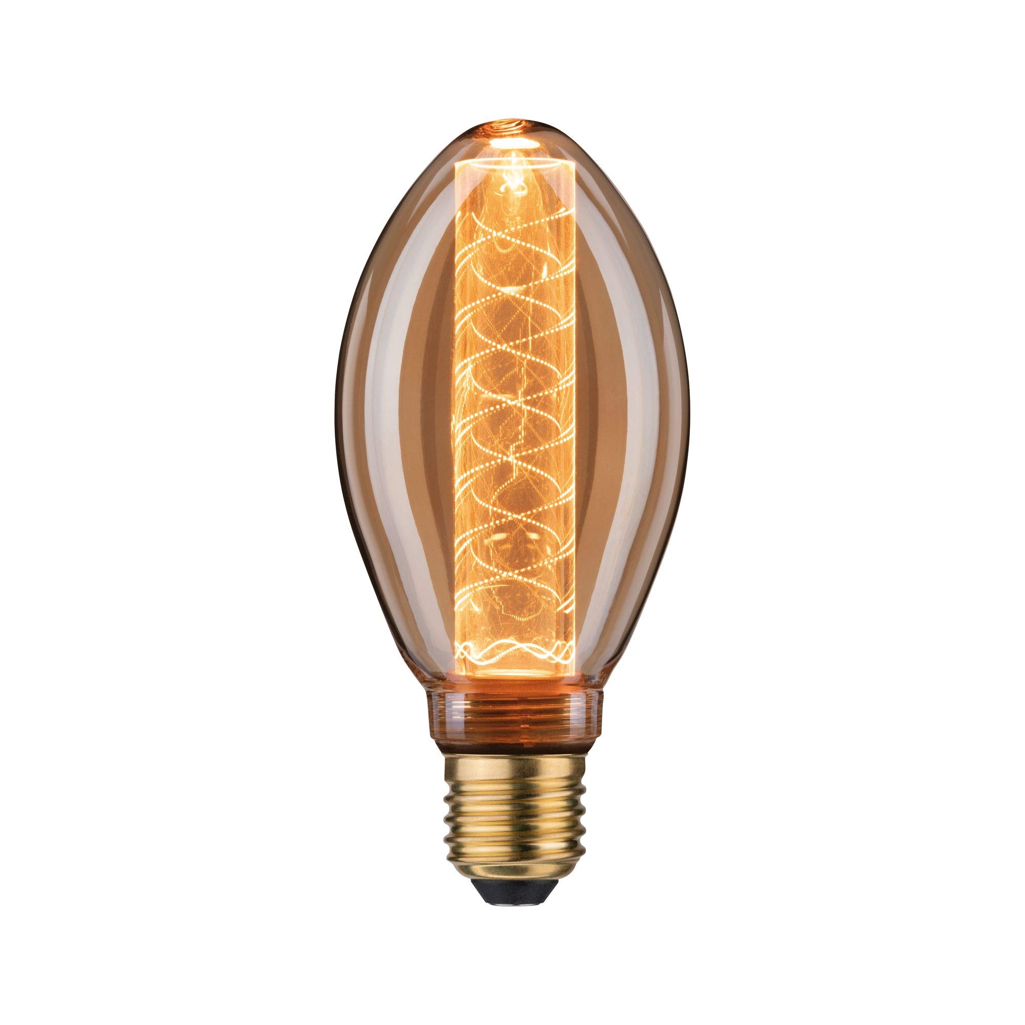 Paulmann InnerGlow 28827 LED Bulb with Spiral Pattern 120 lm 3.6 Watt Dimmable Lighting Gold Glass 1800 K E27 Bulb