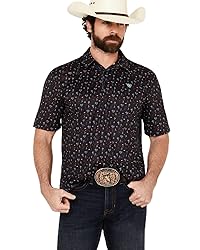 Ariat Men's All Over Print Polo, Black Core, Large