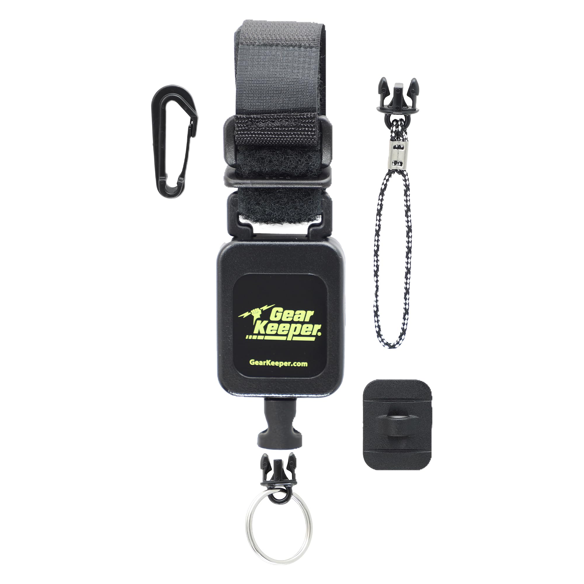 Gear Keeper Hammerhead Industries RT4-5272 Deluxe Combo Mount Gear Tether - Snap, Threaded Stud, Hook and Loop Strap and Lanyard Accessories - Features Heavy-Duty Snap Clip Q/C Split Ring-Made in USA