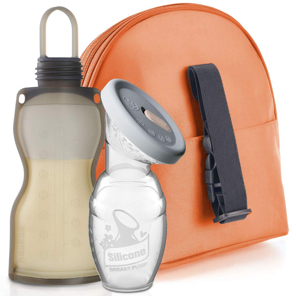 Haakaa On-The-go Milk Expression Set for Breastfeeding Moms to Collect Store Breast Milk Handily - G