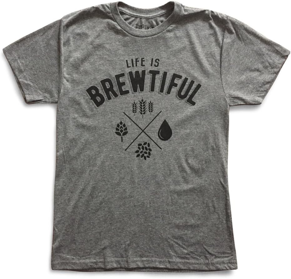 WUE Life is Brewtiful Premium Heathered Gray Triblend Fitted Soft T-Shirt
