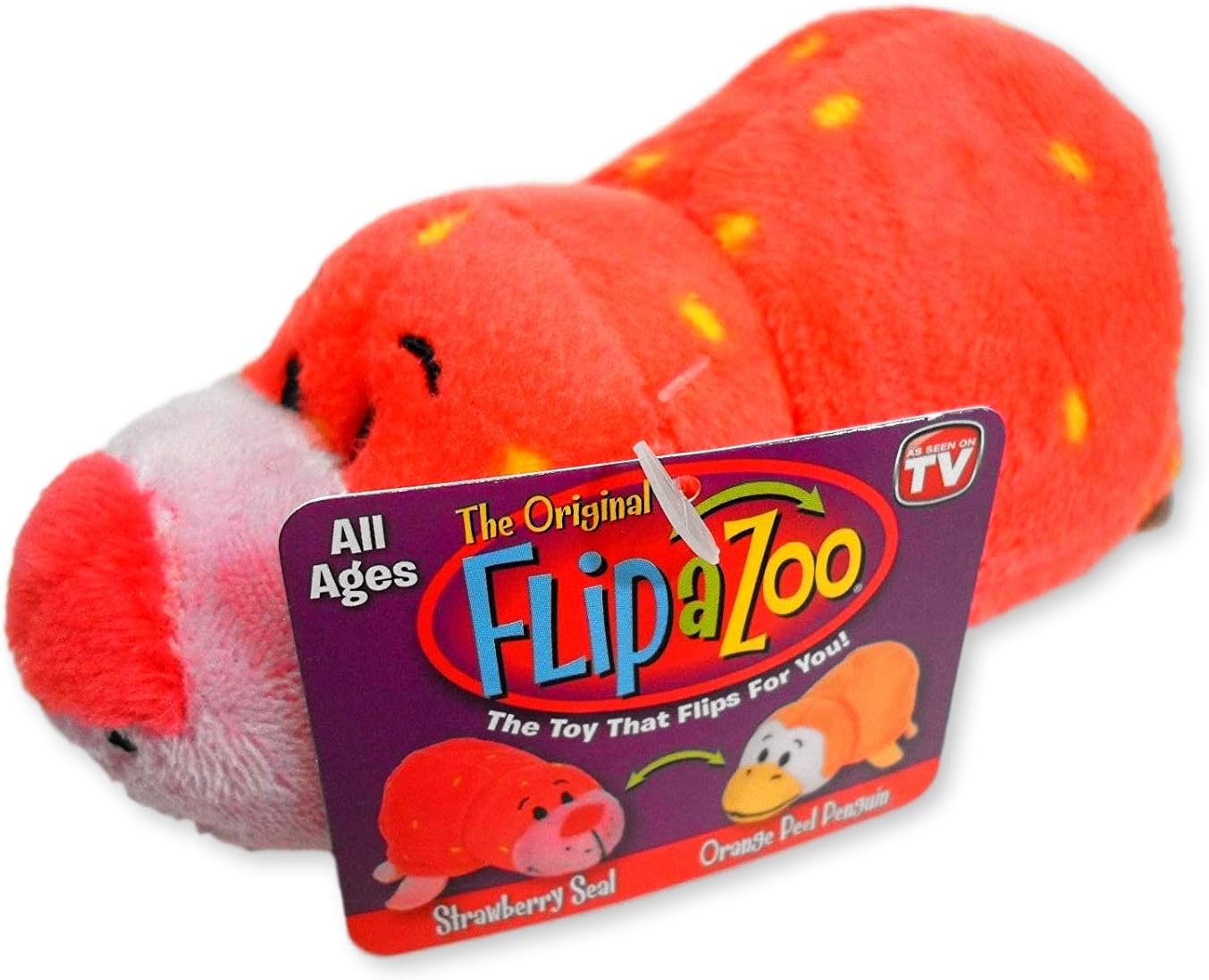 FlipaZoo Little 5" FLIPZEES Stuffed Animal Strawberry Seal Orange Peel Penguin