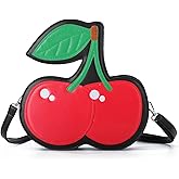 LUI SUI Novelty Cherry Purse for Women Fruits Cherry Handbag Lovely Crossbody Shoulder Bag