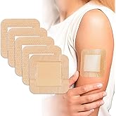 Silicone Foam Dressing, Waterproof Silicone Bandages, Heavy Exudate Wound Care Pads, High Absorbency Bed Sore Bandages Wound Care Dressing Pad 4"x4" 5 Packs