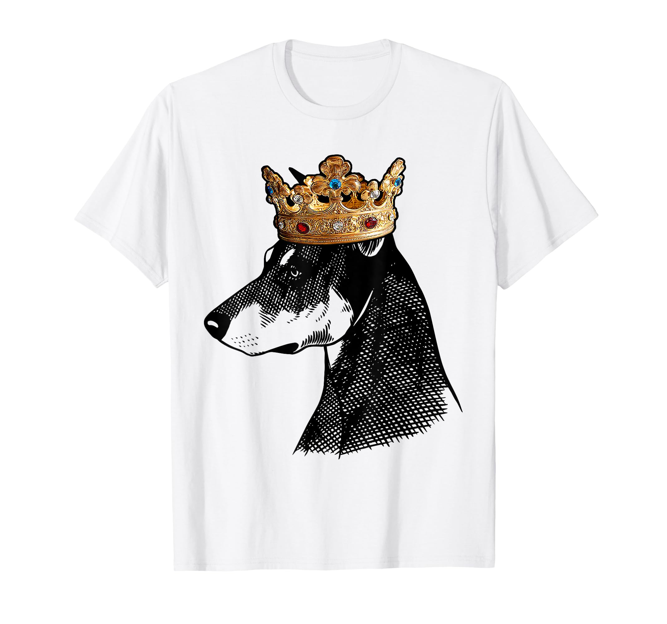 German Pinscher Dog Wearing Crown T-Shirt