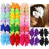 40 Pièces Barrettes à Cheveux Grosgrain - Arcs En Pinwheel - Pour Filles Bébés