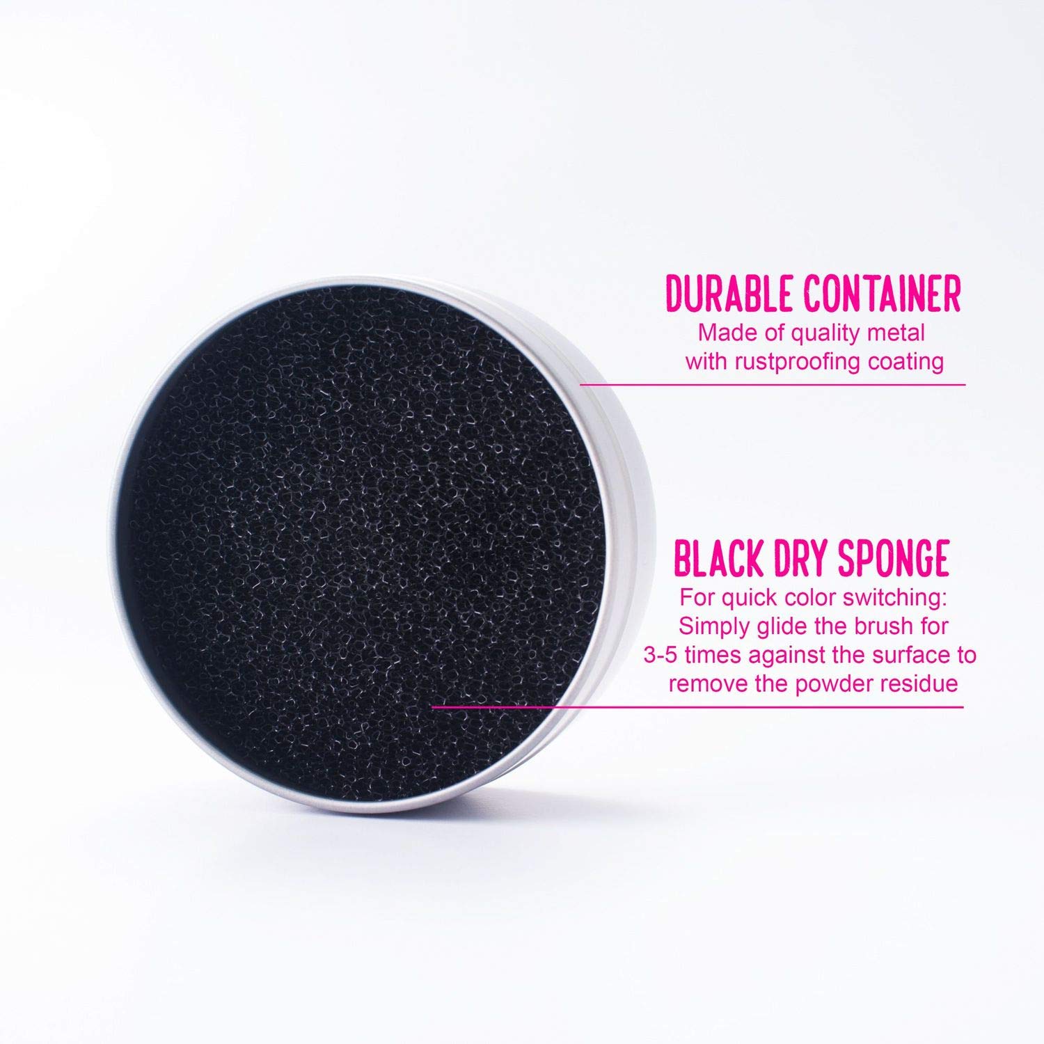 Zodaca Brush Color Removal Sponge, Clean Makeup Brushes Easily/Swiftly Switch To Next Color/Remove Shadow Color from Makeup Brushes (inlcudes 1pcs of replacement sponge): Beauty
