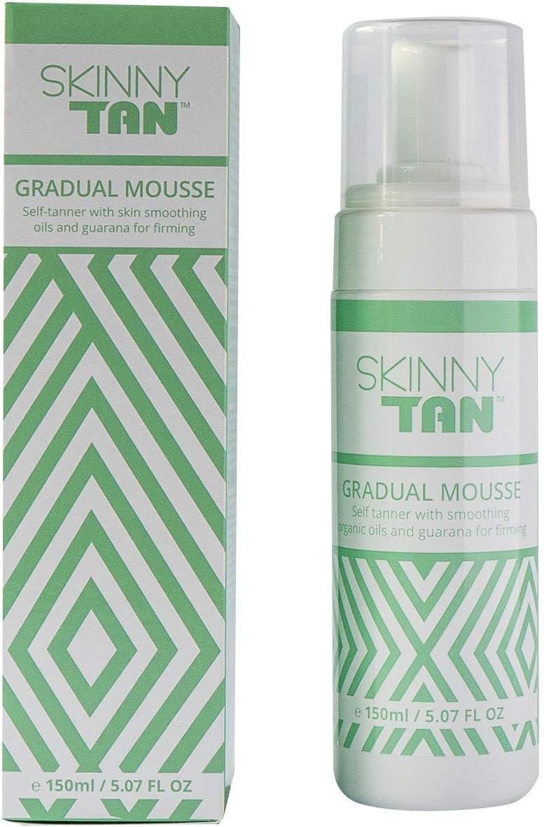Skinny Tan Gradual Tanner Mousse Moisturising 150 ml Builds Natural Looking Tan