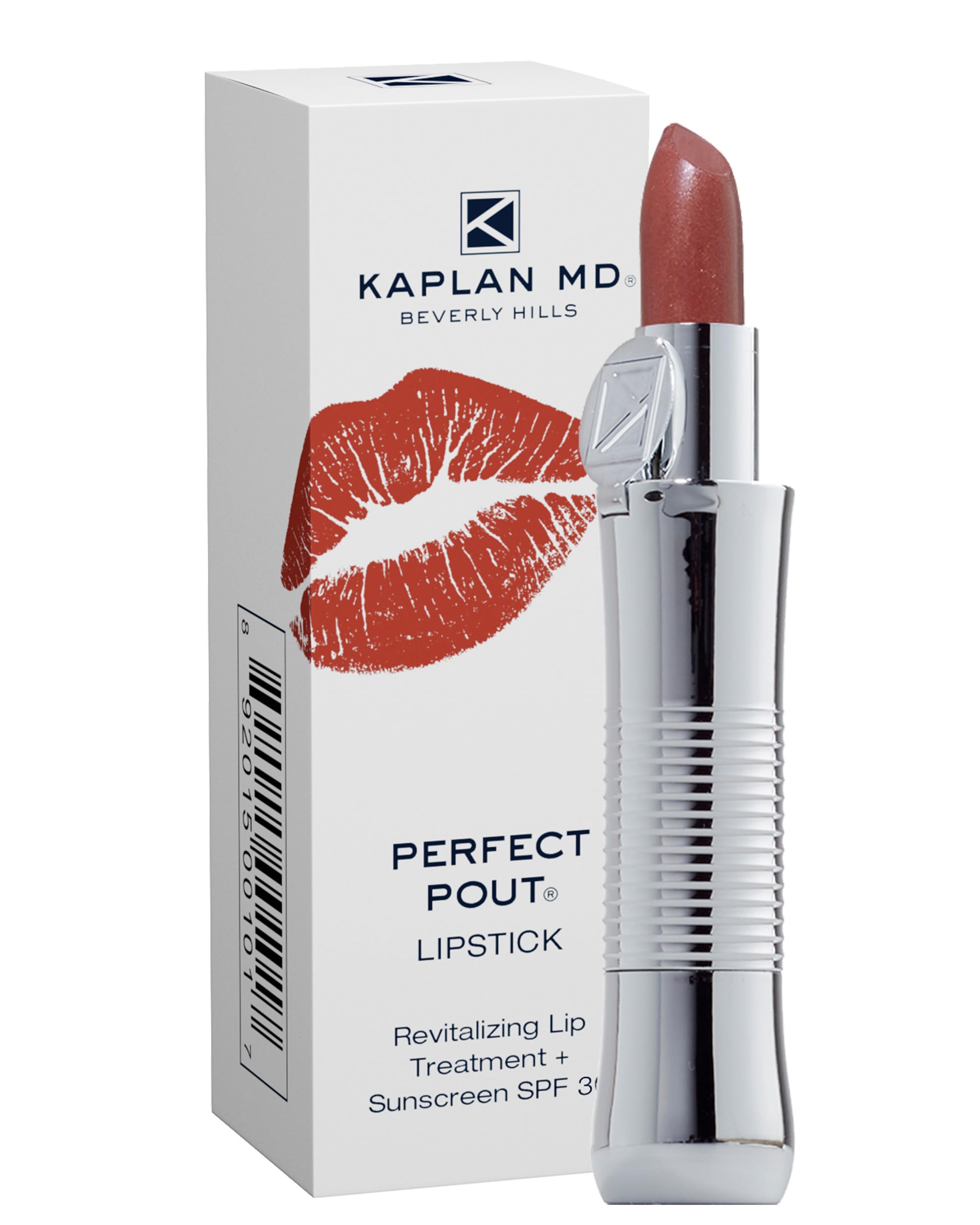 KAPLAN MD Perfect Pout SPF Lipstick – Anti-Ageing Pink Lipstick with SPF 30, Hyaluronic Acid & Maxi-Lip Peptides – Moisturising Colour for Dry Lips – Non-Sticky Cruelty-Free Formula – BEVERLY