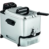 T-Fal Deep Fryer, Friteuse, Deep Fryer Basket, Automatic Oil Filter, Ultimate EZ Clean, 3.5L, Stainless Steel, Silver, 721100
