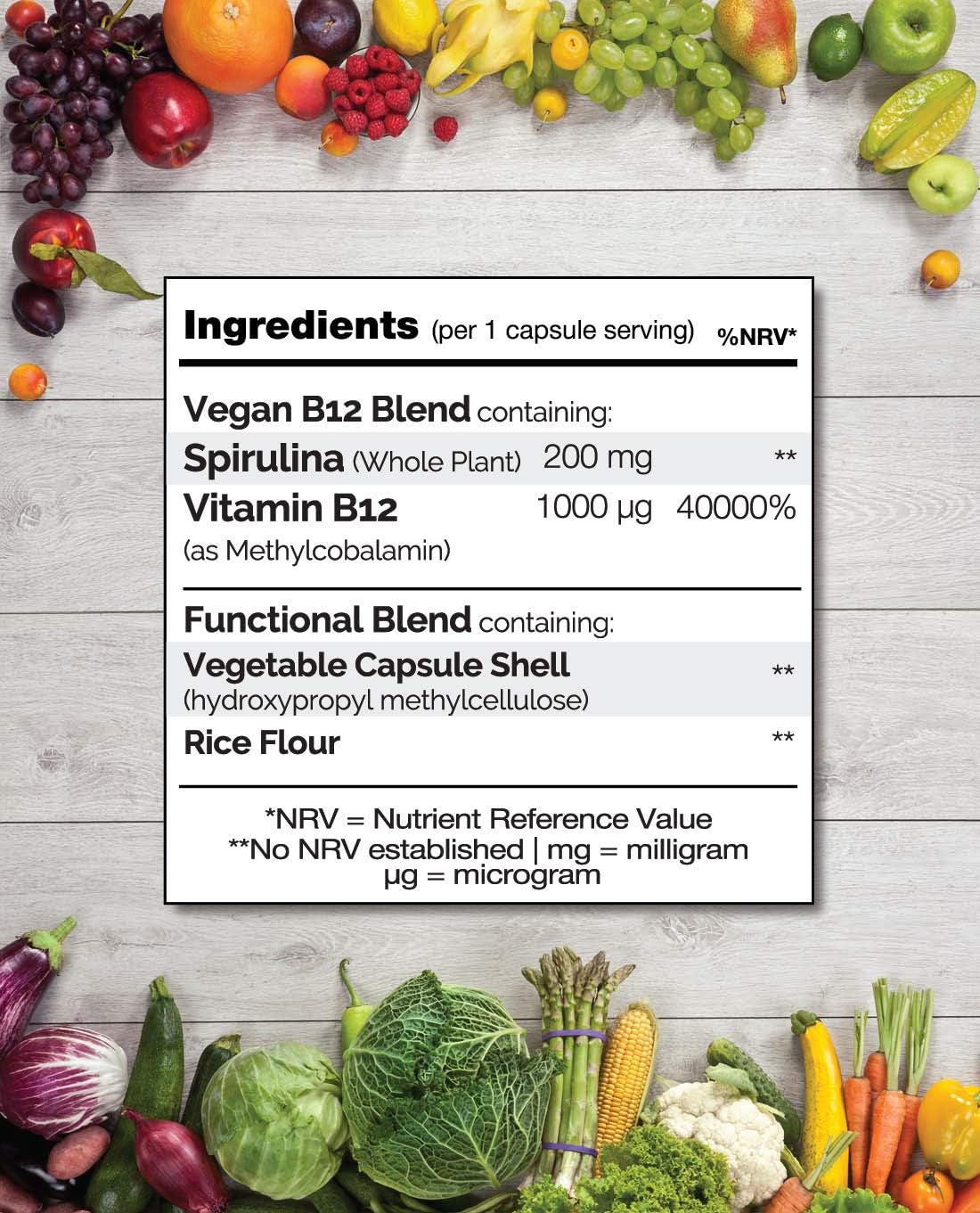 NATURELO Vegan B12 with Spirulina, High Potency 1000mcg Bio-Available Methylcobalamin - Image 5
