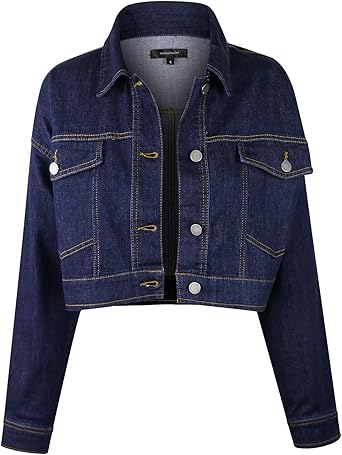 cropped fitted denim jacket