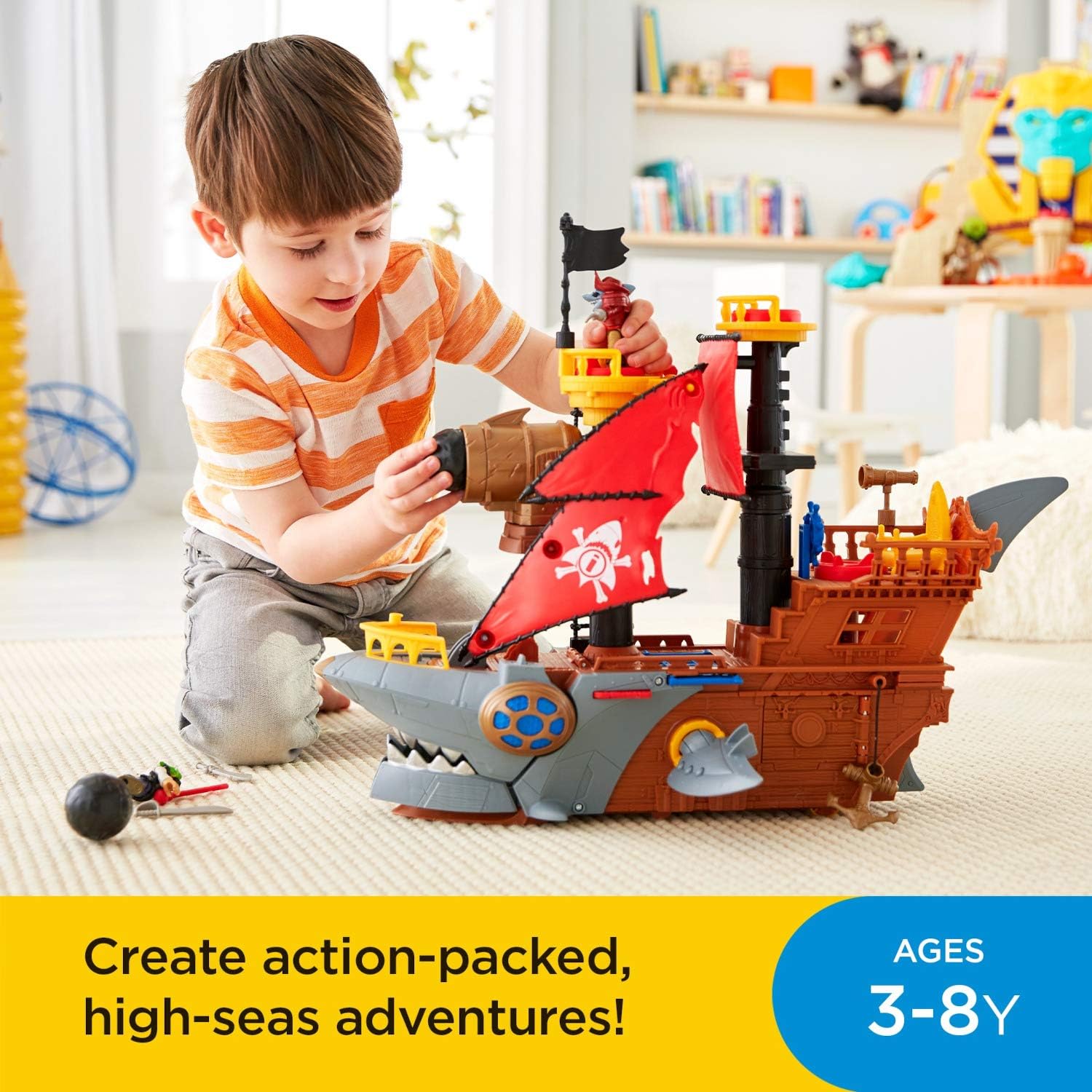 imaginext shark pirate ship