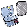 LUXJA Carrying Bag Compatible with Cricut Pen Set and Basic Tool Set, Double-layer Organizer Compatible with Cricut Accessories (Bag Only), Gray Dots