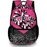 SKYIGC Cheer Backpacks for Cheerleaders, Cheerleading Backpack 16.5in, Cheerleader Gifts for Team (Rose&Black)