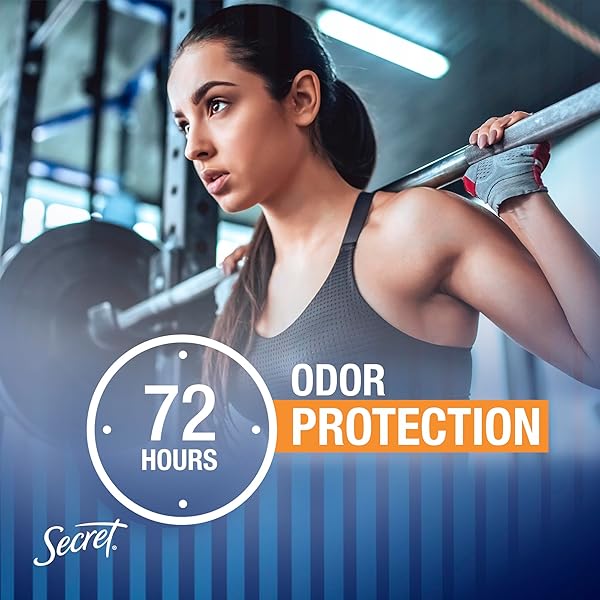 SECRET OUTLAST ANTIPERSPIRANT DEODORANT FOR WOMEN, 72HR SWEAT & ODOR PROTECTION, PH BALANCING MINERALS, INVISIBLE SOLID, COMPLETELY CLEAN SCENT, TRAVEL SIZE, 0.5 OZ