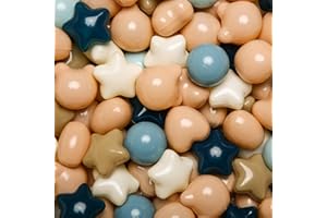 REALHAHA Star Ball Pit Balls with Bear and Heart Shape, for Toddlers Babies Kids Playpen Pool Puppy Dog Cat Play， 50 200