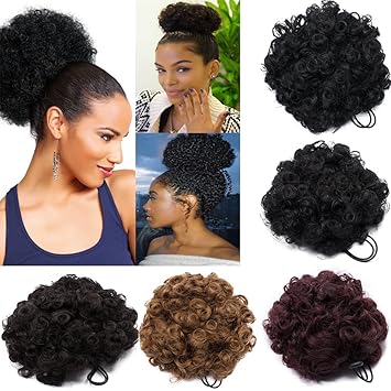 Amazon Com Women Synthetic Hair Ponytail African American Short