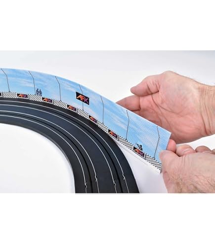 AFX Racing 70622 - Courbe Surélevée Radius 9 - Pack De 6 Rails 1/64