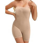 Vetoxka Strapless Shapewear Bodysuit for Women Tummy Control, Seamless Bodysuit Body Shaper Leotard with Removable Straps