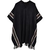 Gamboa Alpaca Wool Poncho Men Panchos Mexican Adult Cowboy and Western Hippie Poncho para Hombre