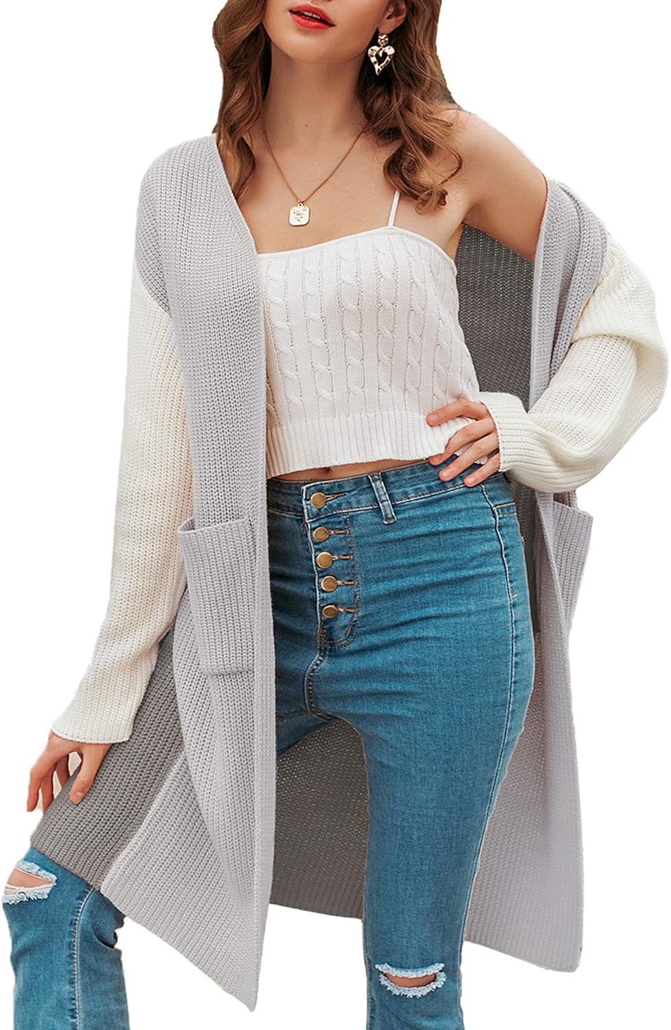 dressy grey cardigan