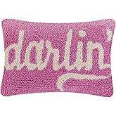 Peking Handicraft Darlin Hook Pillow, 12-inch Length, Wool and Poly Velvet, for Home, Office, Living Room Décor