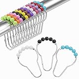 Amazer Shower Curtain Hooks, Decorative Shower