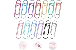 13pcs Paperclip Pen Holder Clips, Macaron Colors Multi Purpose Metal Pencil Clips Shield Style Paperclip Bookmark Tool for No