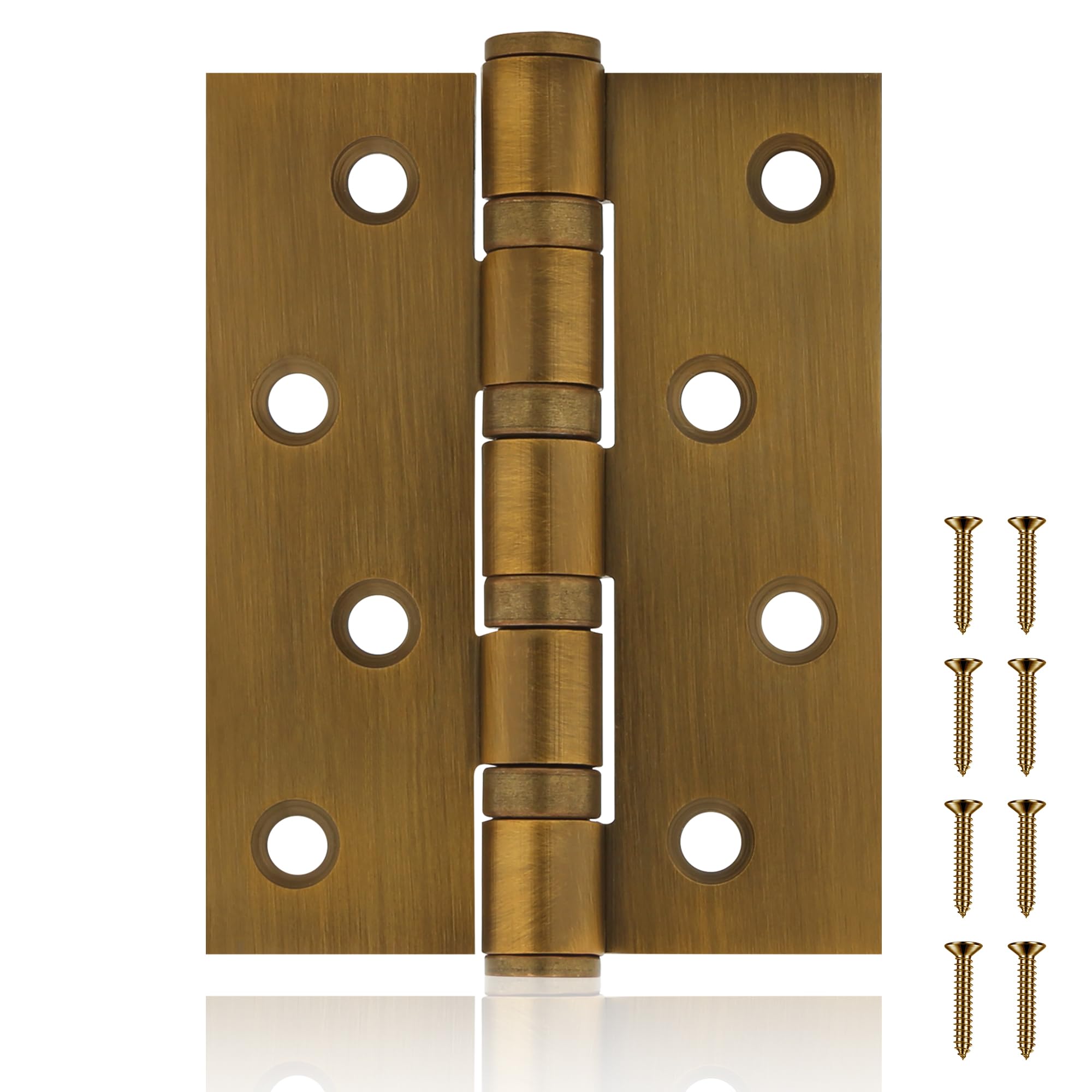 Photo 1 of 12 Pack Ball Bearing Door Hinges, 4 x 3 Inchs Heavy Duty Stainless Steel Door Hinges, Smooth and No Squeak, Non Removable Pin (Brass)
