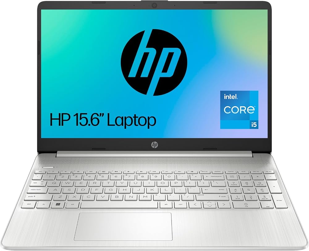 HP 15.6 Inch Laptop Core i5 12th Gen 16GB RAM 512GB SSD Iris Xe Graphics