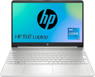 HP 15.6 Inch Laptop Core i5 12th Gen 16GB RAM 512GB SSD Iris Xe Graphics