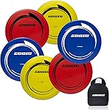 Disc Golf Set – Driver, Mid-Range & Putter, Comfortable Plastic, Colors May Vary (6 Pack) with Disc Golf Bag for Outdoor,Back